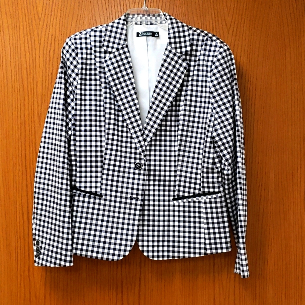 Check print jacket